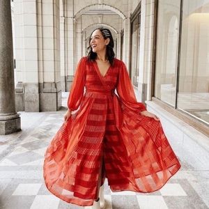 Letmebe orange dress Anthropologie - UK Design Large Petite but long 🥂❤️🥂❤️